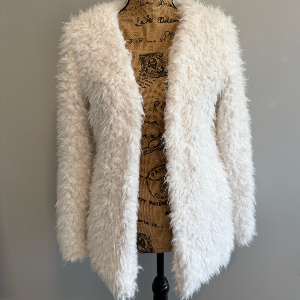 Ambiance Off-White Teddy Jacket